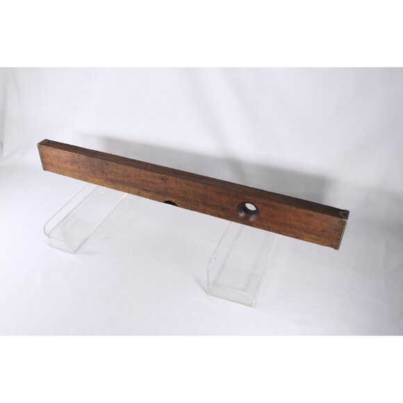 Antique 30" 1890 Stanley Rule & Level Co Wood + brass spirit level no 3, vintage - Picture 5 of 8